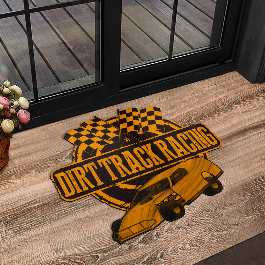 Custom shaped dirt modified door mat