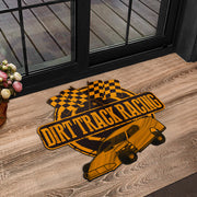 Custom shaped dirt modified door mat