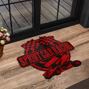 Custom shaped sprint car door mat