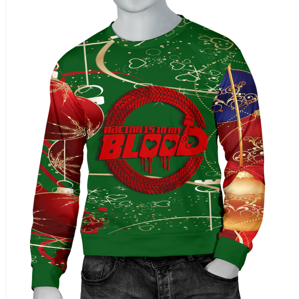 Racing Is In My Blood Ugly Men's Sweater