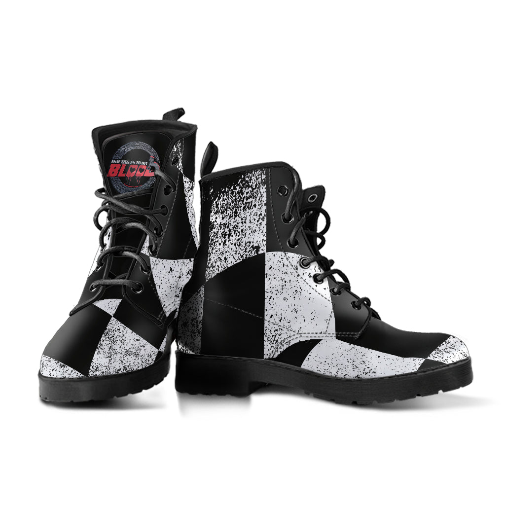 Racing Checkered Boots
