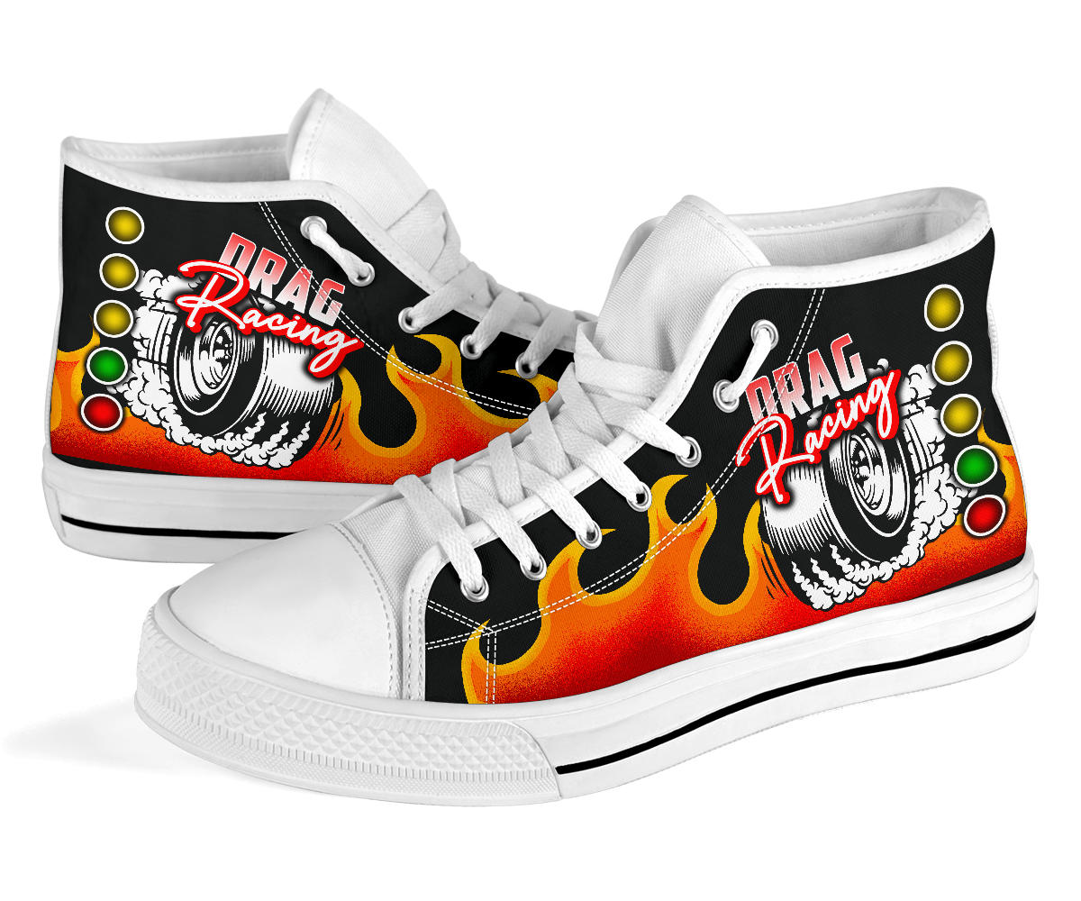 Drag Racing High Top Shoes