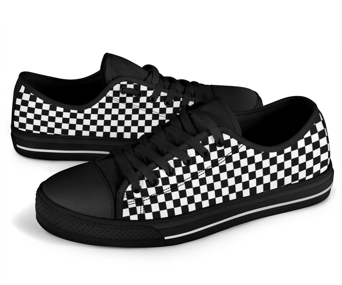 Racing Checkered Low Tops