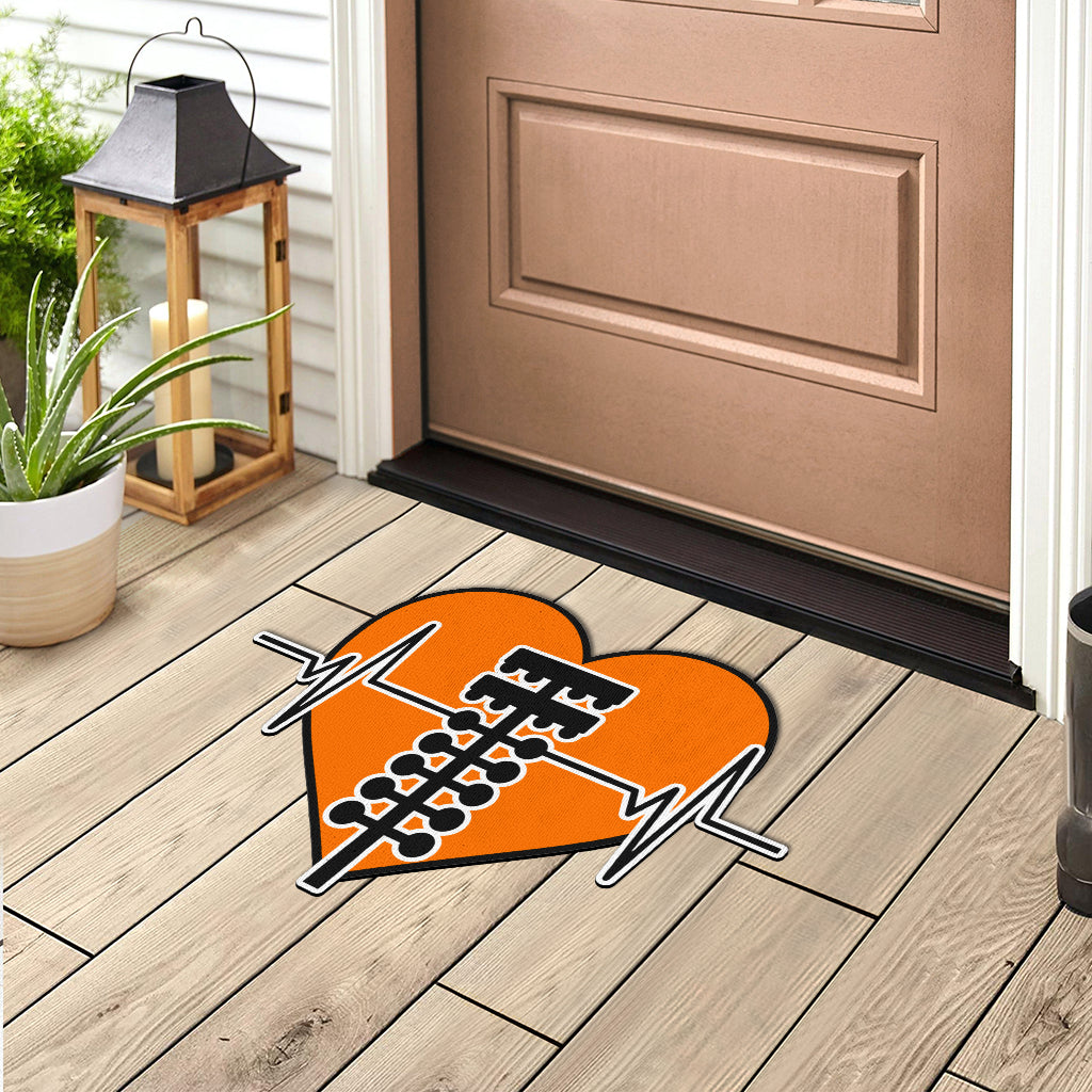 Custom Drag Racing Heartbeat Door Mat