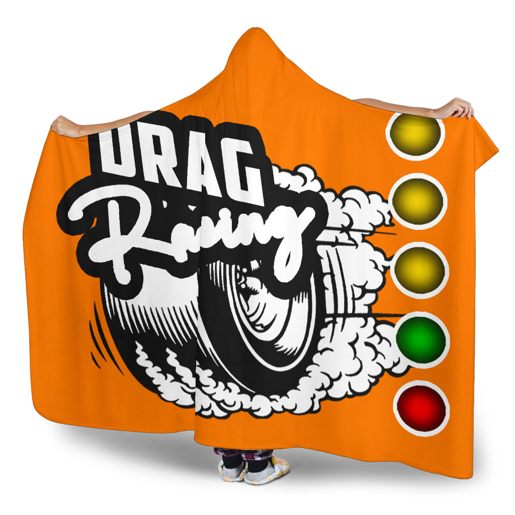 Drag Racing Hooded Blanket