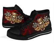 Racing Thunder Skull High Top Shoes