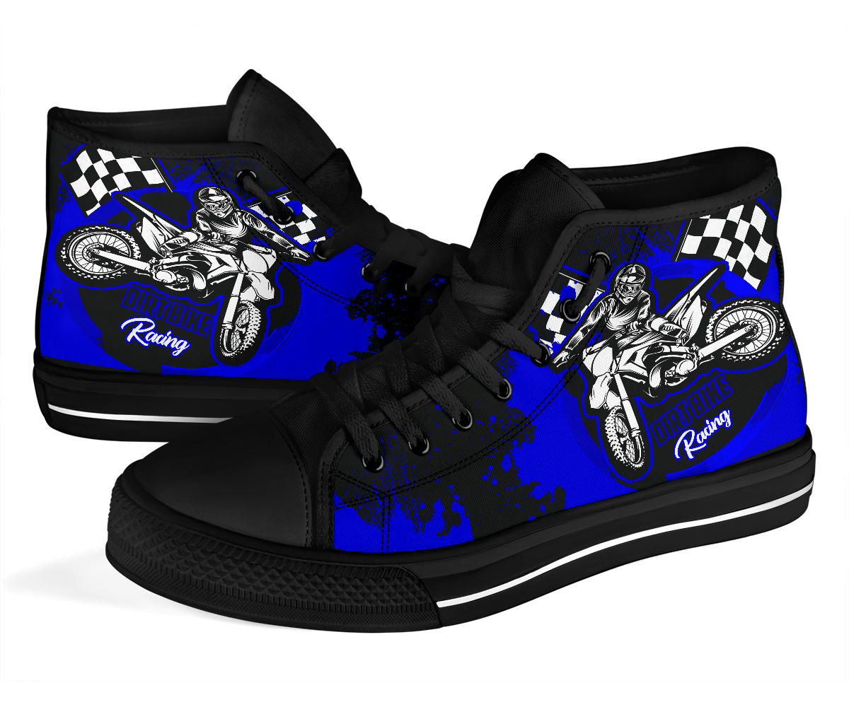 Dirt Bike Racing High Top Shoes