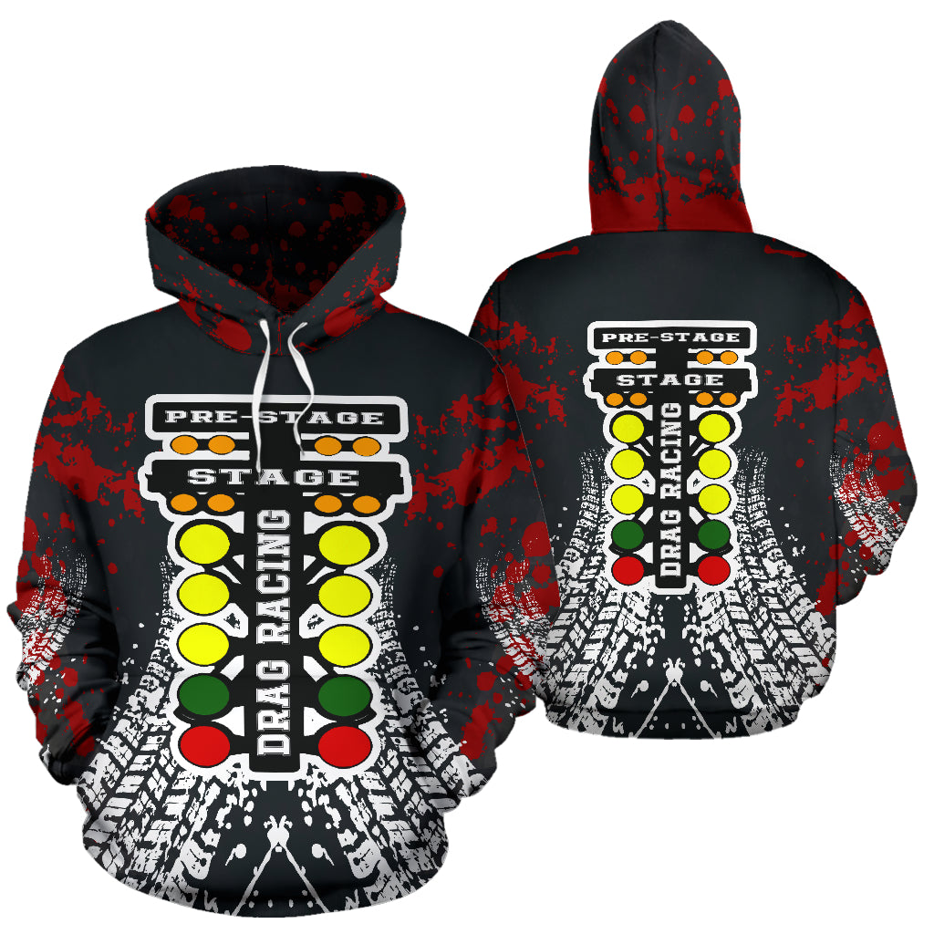 【YOURNUS】Racer Pigment Box Hoodie Fox Boxed Future Hooded Sweatshirt - Men's Sweatshirts in