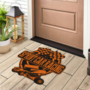 Custom shaped sprint car door mat