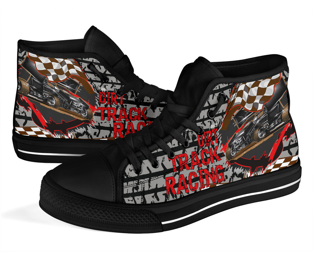 Dirt Track Racing Sprint Car High Top Shoes