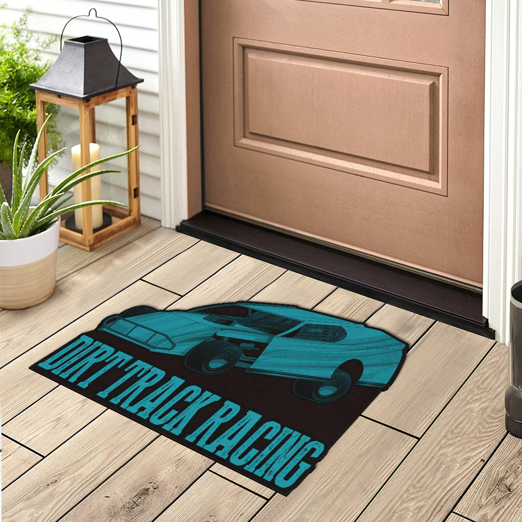 Custom shaped dirt modified door mat