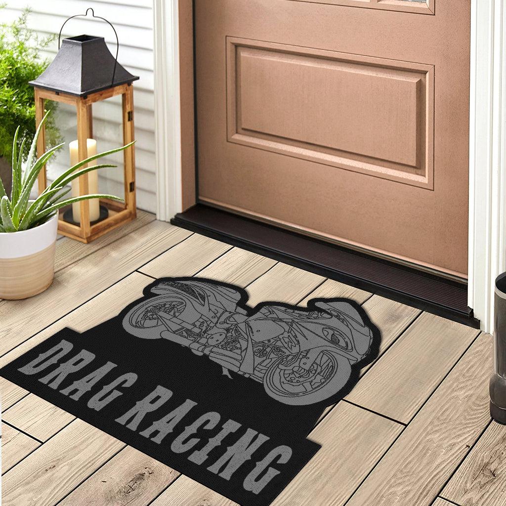Custom Shaped Hayabusa Bike Door Mat