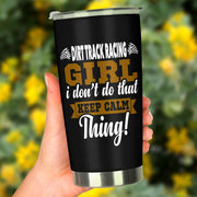 dirt track racing girl tumbler