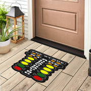 Custom shaped drag racing door mat