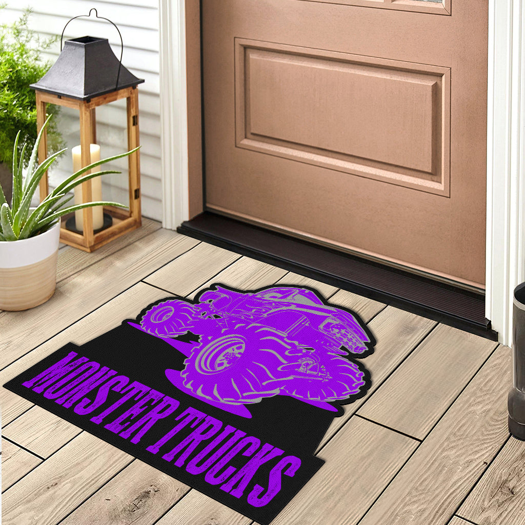 Custom Shaped Monster Trucks Door Mat
