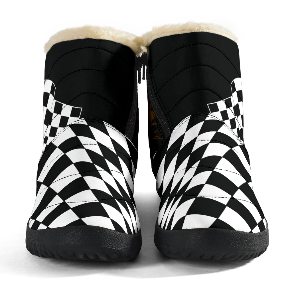Racing Heart Cozy Winter Boots
