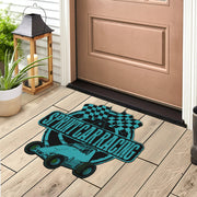Custom shaped sprint car non-wing door mat