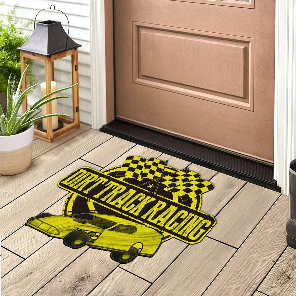 Custom shaped dirt modified door mat