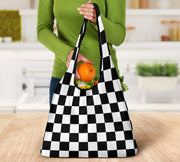 Racing Checkered Grocery Bags