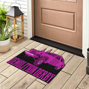 Custom shaped demolition derby door mat