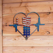 Drag Racing Heartbeat USA Metal Sign
