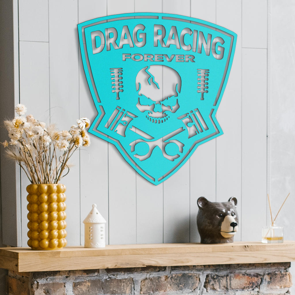 Drag Racing Forever Metal Sign