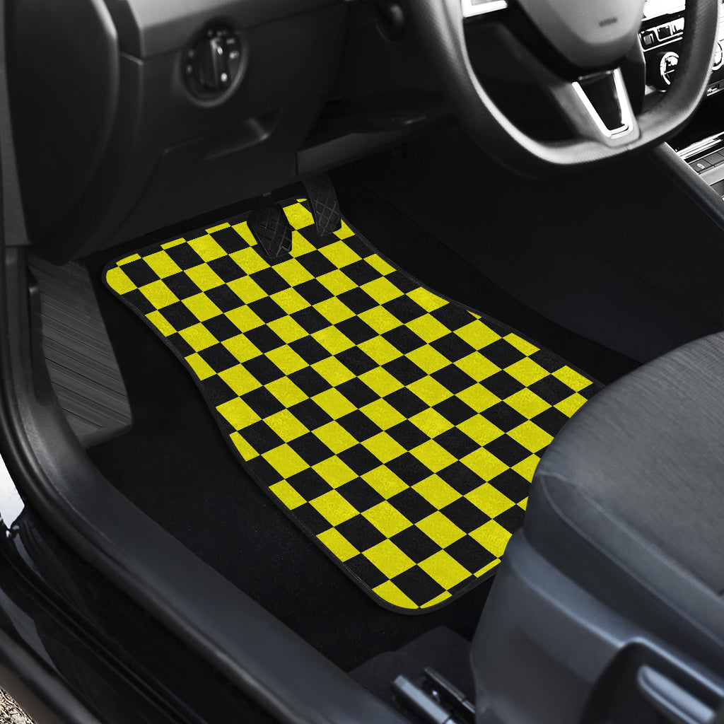 Racing Checkered Flag Car Mats