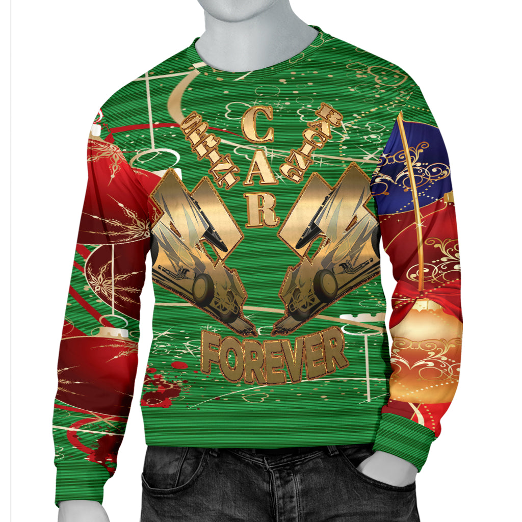 Sprint Car Racing Ugly Men's Sweater