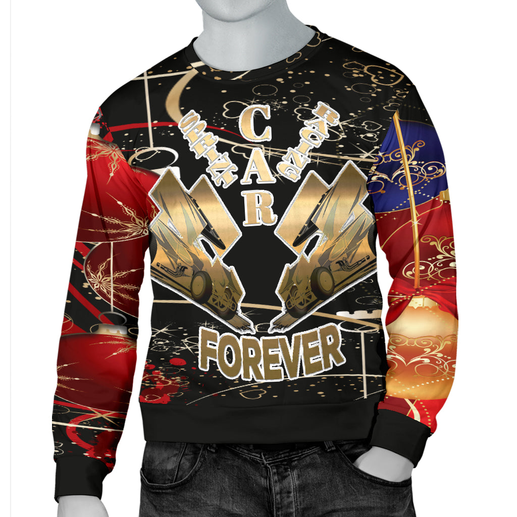 Sprint Car Racing Ugly Men's Sweater