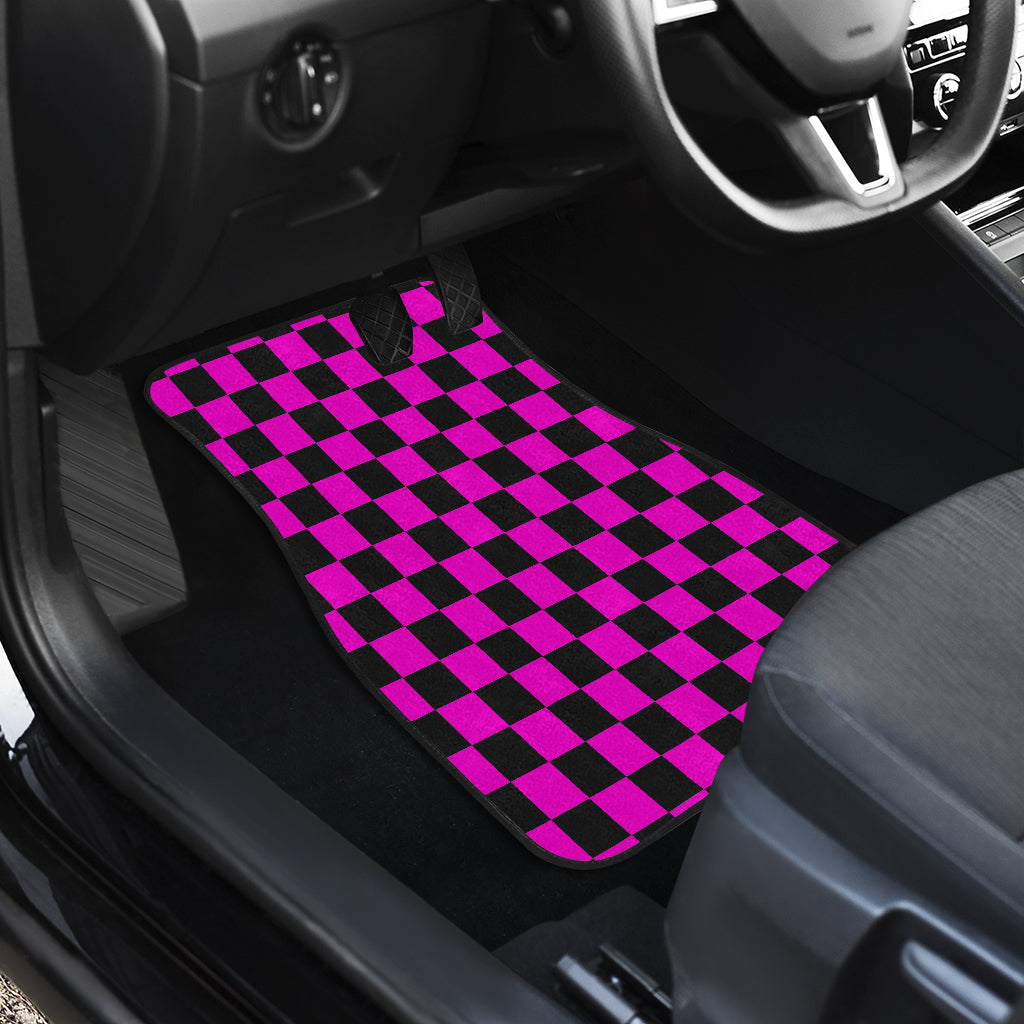 Racing Checkered Flag Car Mats