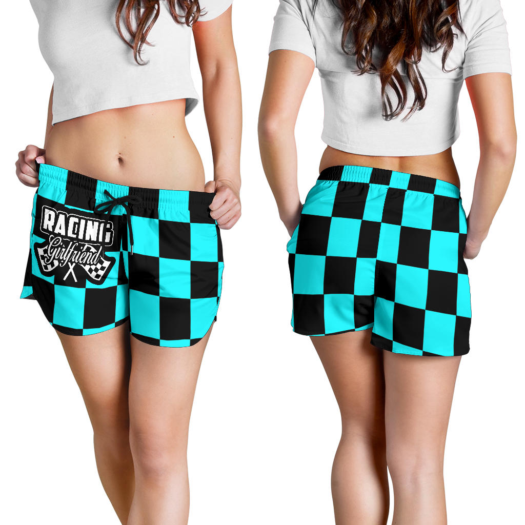 Racing Girlfriend Checkered Shorts