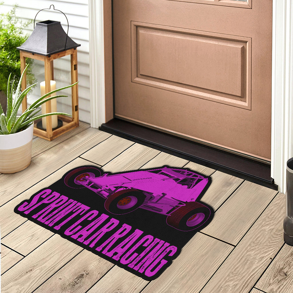 Custom shaped sprint car non-wing door mat