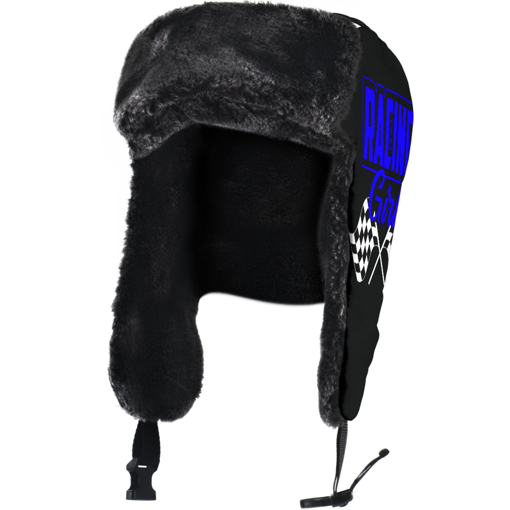 Racing Girl Checkered Trapper Hat