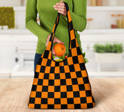 Racing Checkered Grocery Bags