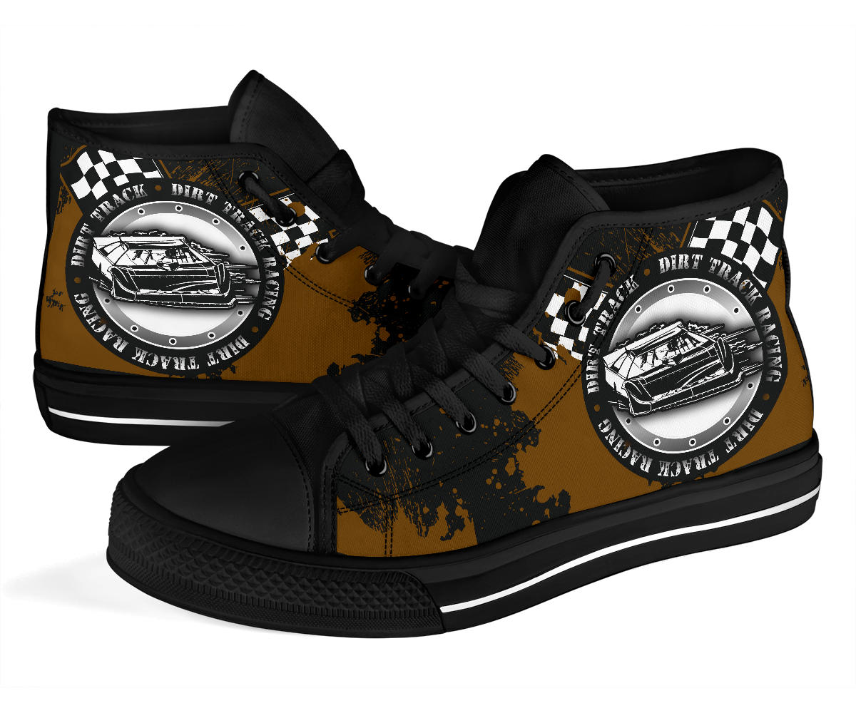 Dirt Track Racing High Top Shoes