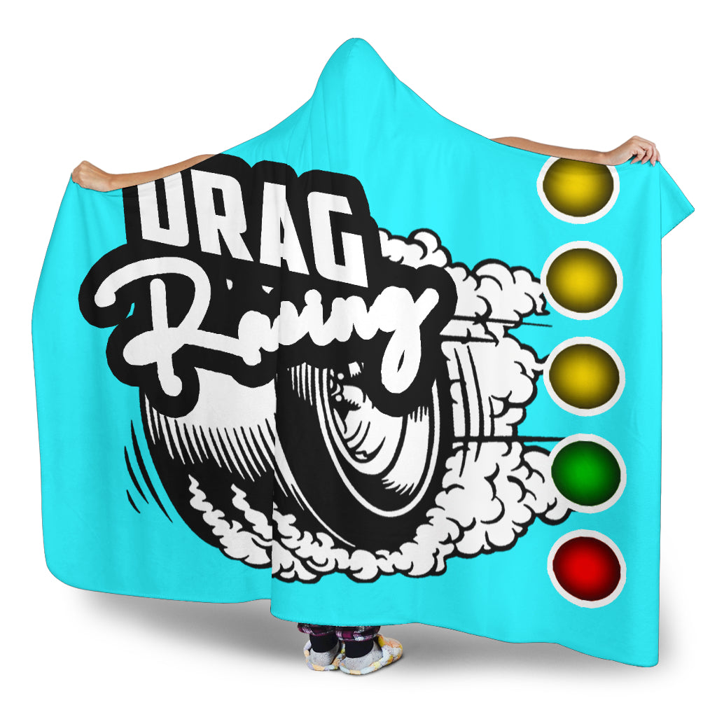 Drag Racing Hooded Blanket