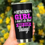 dirt track racing girl tumbler