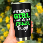 dirt track racing girl tumbler