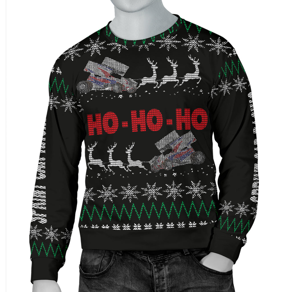Sprint car racing men's ugly sweater