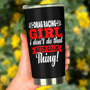 drag racing girl tumbler