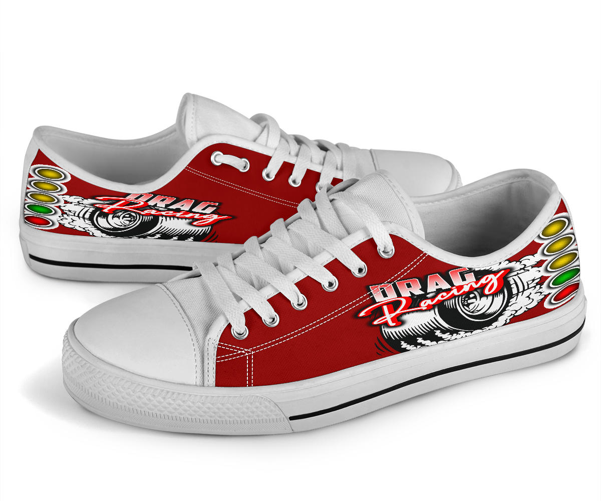 Drag Racing Low Top Shoes red