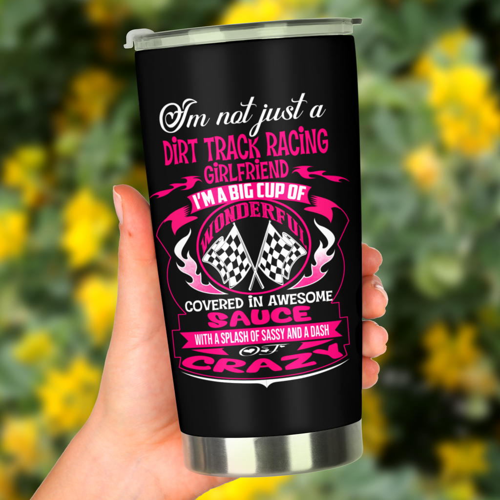 dirt track racing girlfriend tumbler
