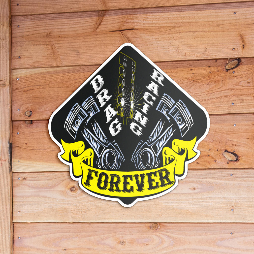 Drag Racing Forever Metal Sign