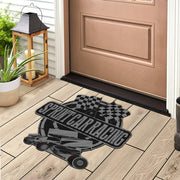 Custom shaped sprint car door mat