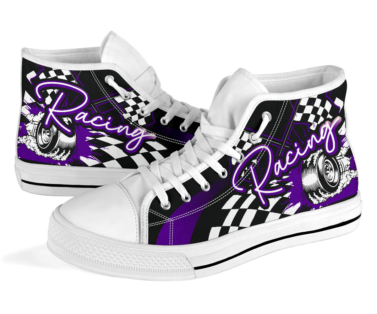 Racing High Top Shoes purple