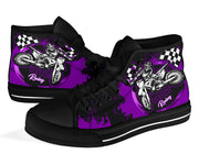Dirt Bike Racing High Top Shoes