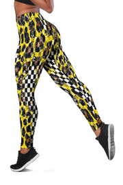 Racing Leopard Checkered Leggings