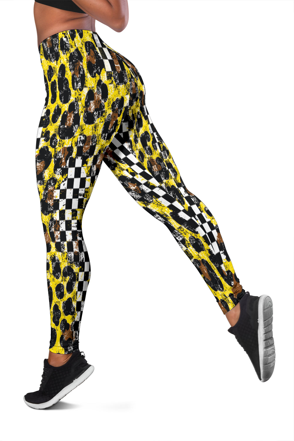 Racing Leopard Checkered Leggings