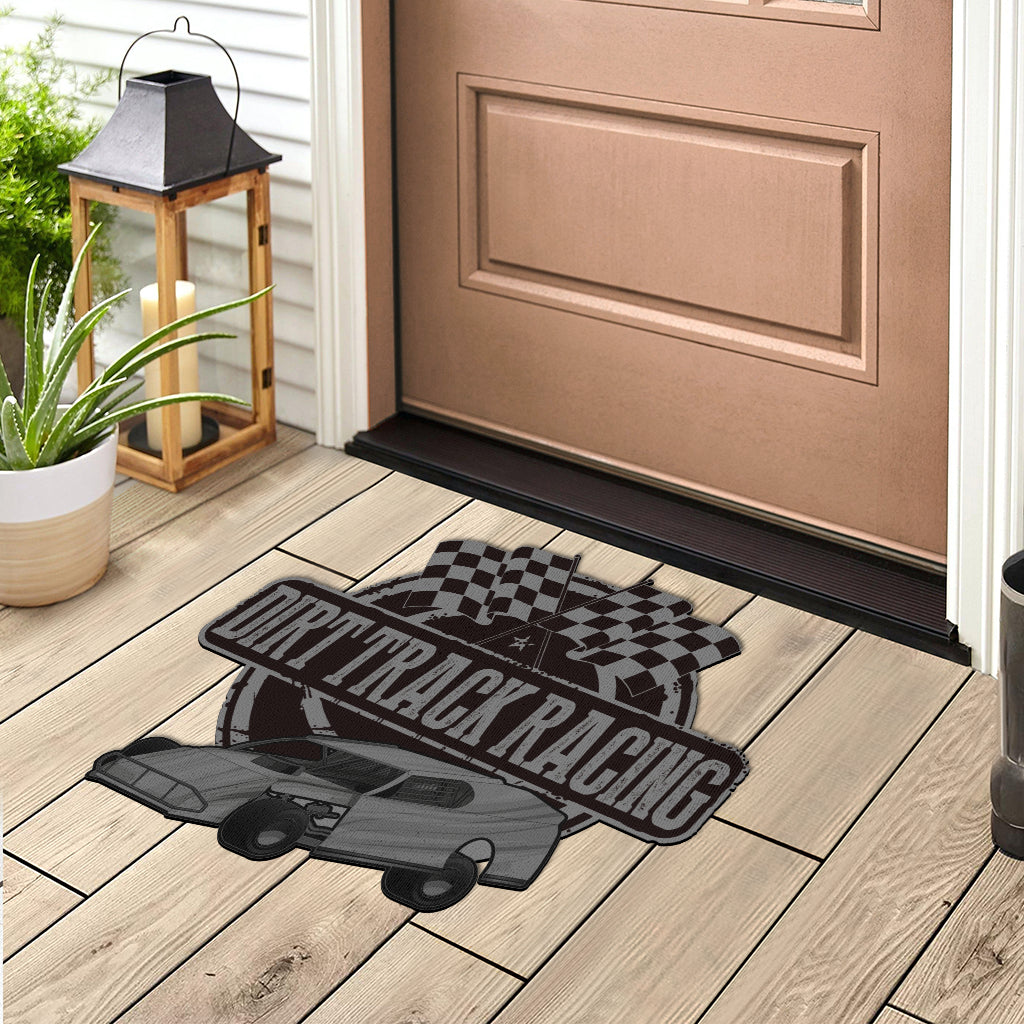 Custom shaped dirt modified door mat