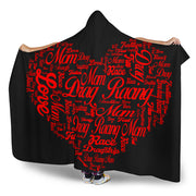 Drag Racing Mom heart hooded blanket